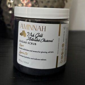 Aminnah 24k Gold Activated Charcoal Sugar Scrub